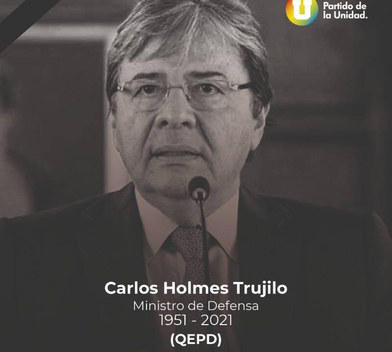 Lamentamos el fallecimiento del Ministro de Defensa, Carlos Holmes Trujillo