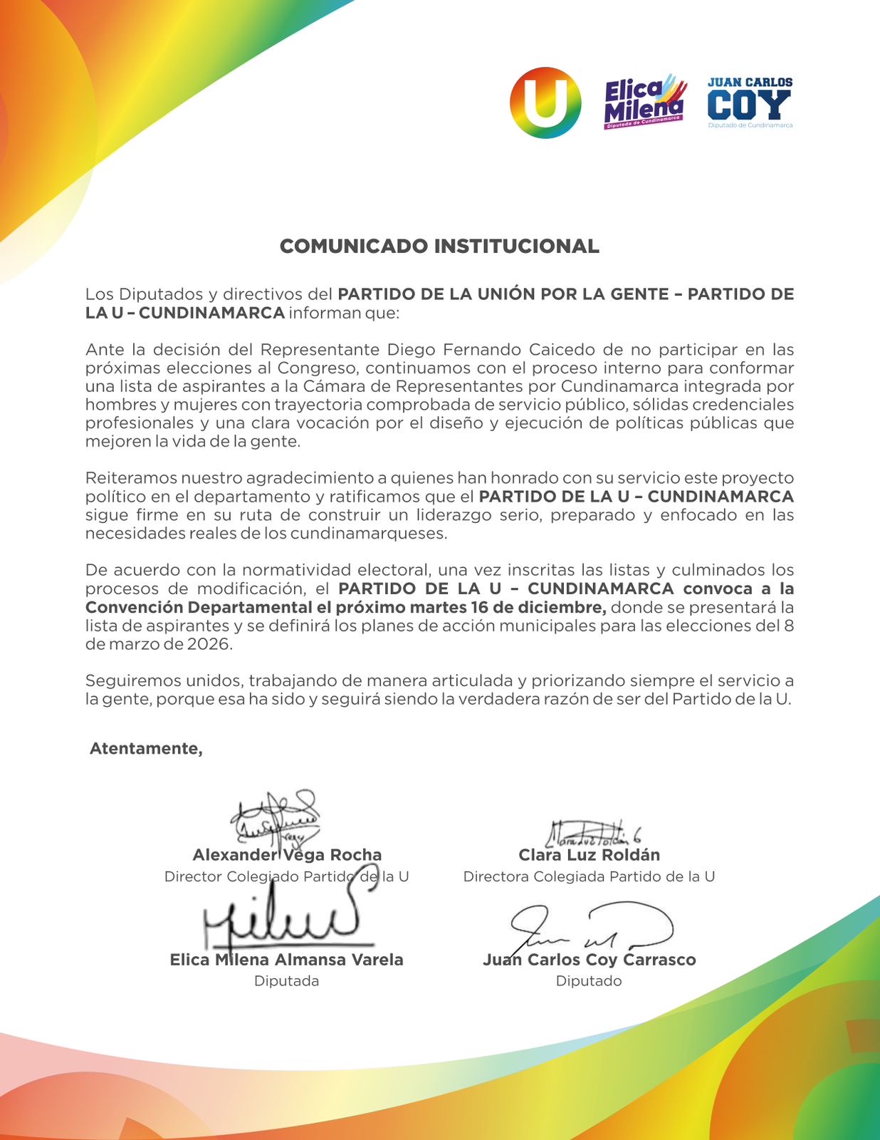 Comunicado Institucional | Febrero 10 de 2026